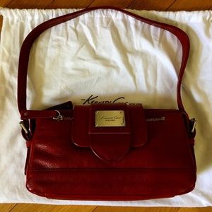 Beautiful Kenneth Cole red leather bag!